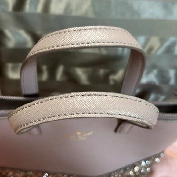 Kate Spade Ina Greta Court Cityscape Satchel Crossbody in Grey/ Glitter - Picture 10 of 11